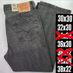 Levis 565 Gray Loose Straight Jeans With Tags