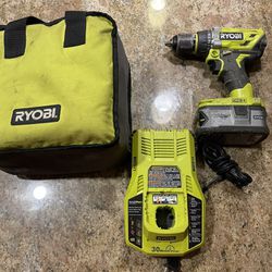 Ryobi Drill - Charger - 4Ah Battery $50