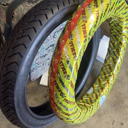 100/90 -19 BRAND NEW NEVER USED MOTORCYCLE TIRES