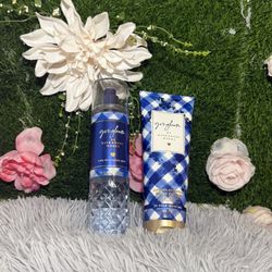 Bath & Body Works Gingham Body Cream & Fragrance Mist Set Shea Butter