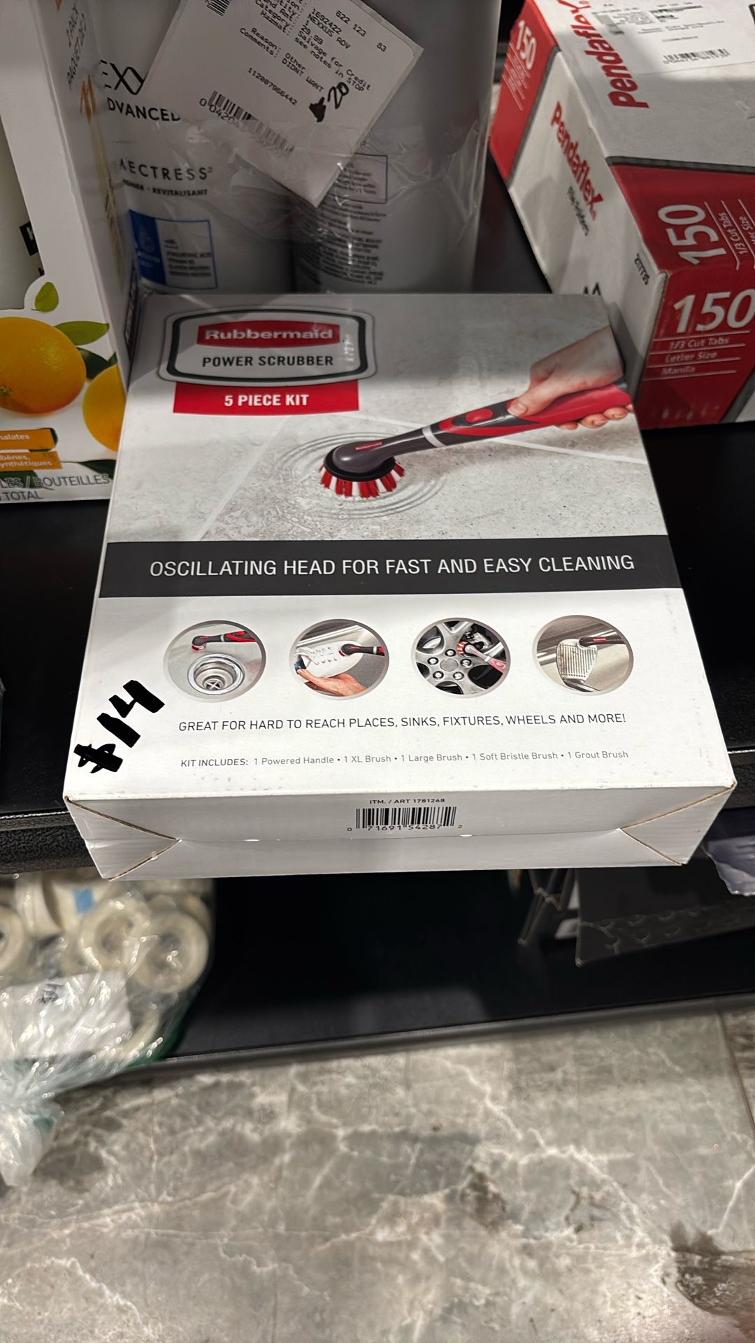 Rubbermaid Power Scrubber 5 Piece Kit 