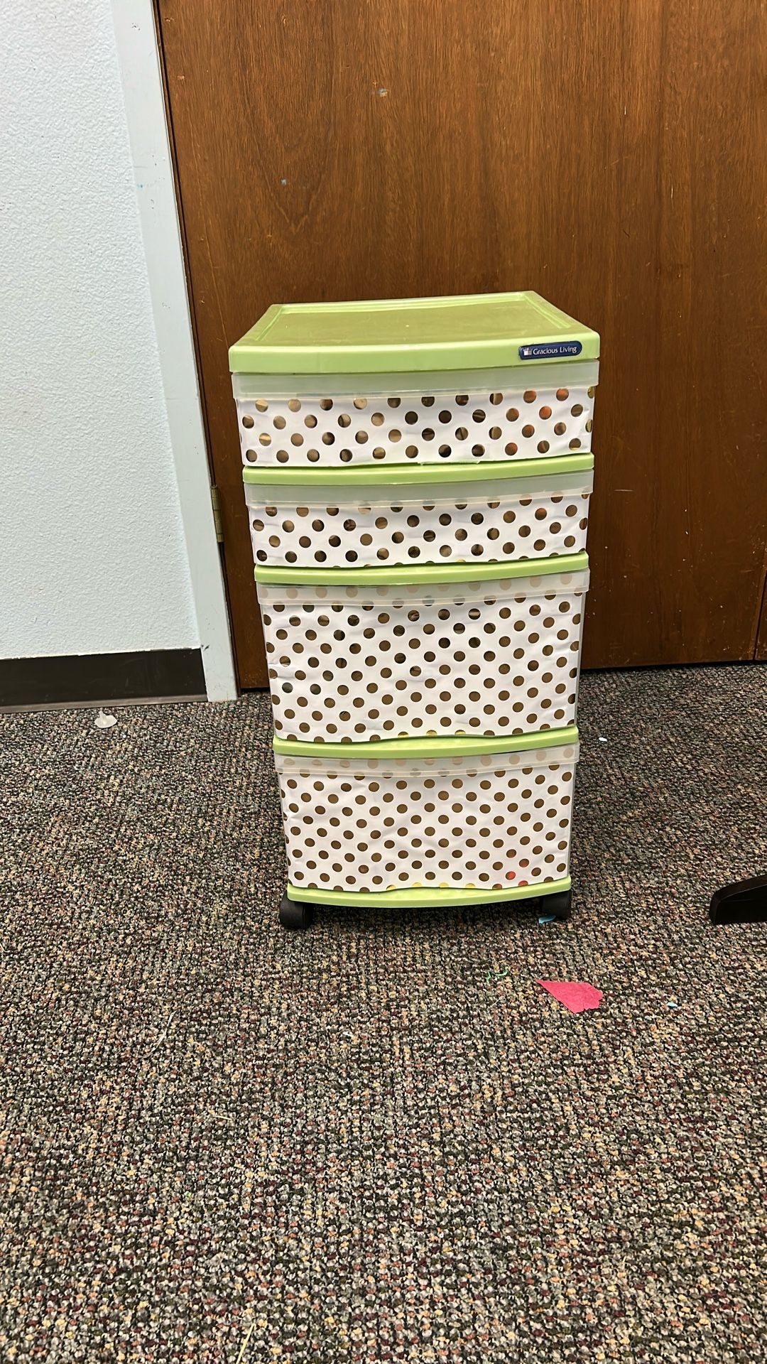 4 Drawer Plastic Rolling Cabinet