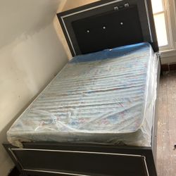 Brand New Full Size Frame And Mattress 