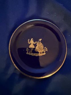 Vintage limos cobalt miniature plate