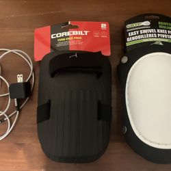 Lot Of 2 Knee Pads Brand New With Bonus Charger With Plug Cash Local Purchase Only!