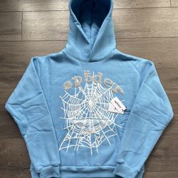 Brand new Spider Worldwide OG Web V2 ‘Dusty Blue’ Hoodie