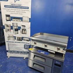 ✨️Brand New 36" Griddle And 36" Refrigerated Chef Base Combo!