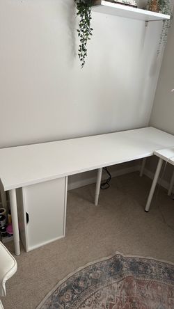 White IKEA Desk