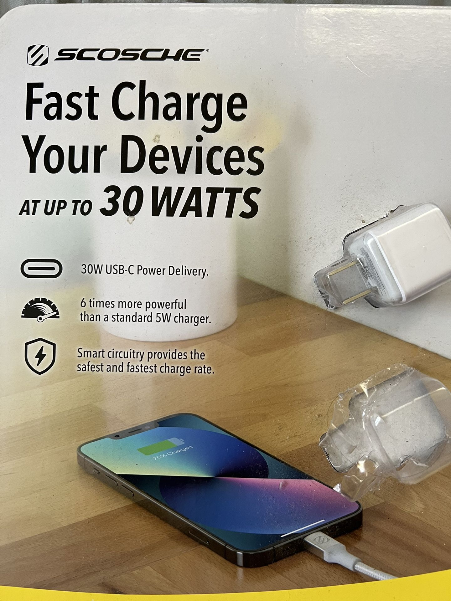 Scosche Fast Charge Your Devices 30 WATTS - NEW And Sealed