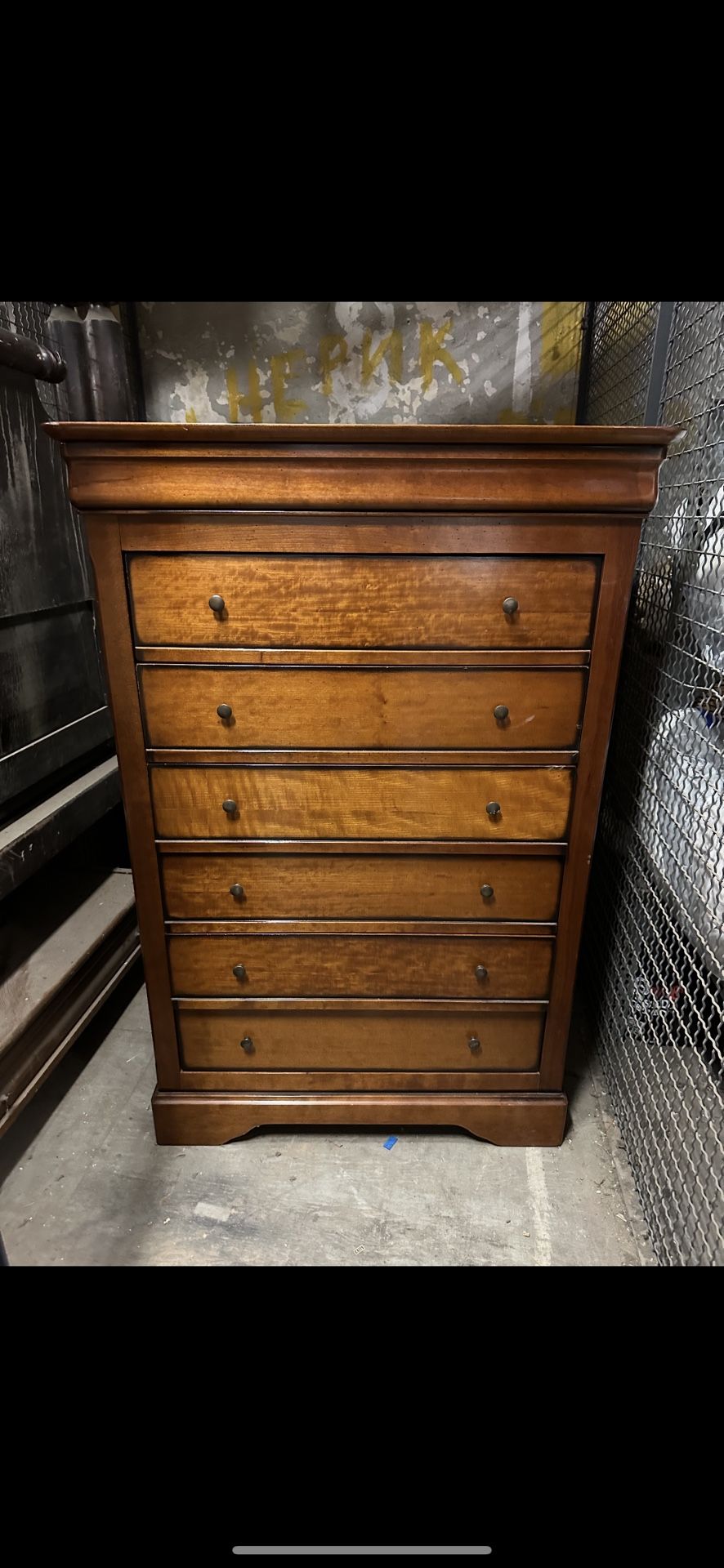 Mid-Century French Lingerie Chest with Pull-Out Top Section