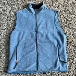 Vintage 90s Patagonia Synchilla Blue Fleece Full Zip Vest Mens XL USA Made Vtg