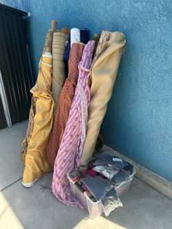 Fabric, buttons, and zippers