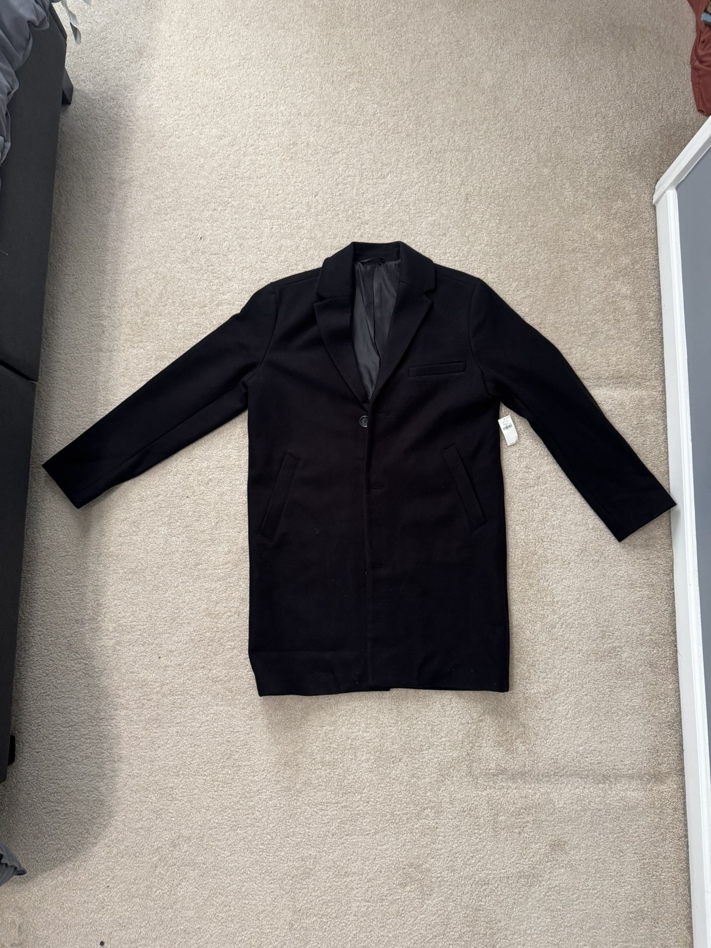 Old Navy Top Coat Overcoat (S) - Black