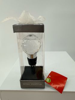 Fashion Craft Vineyard Collection plastic crystal faceted bottle stopper,