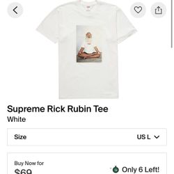 Supreme Rick Rubin Tee 'White' size L