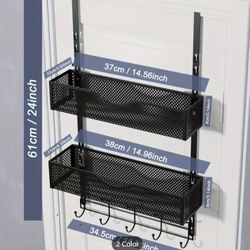 Under-Cabinet Hanging Storage Basket with Hooks