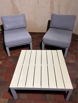 5 Piece Outdoor Patio Set with 4 Chairs and Coffee Table I have more chairs for additional charge