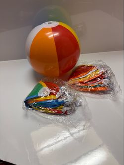 Joyfy 45 Packs 12'' Rainbow Beach Balls, Inflatable Swimming Pool Toys for Kids Adults, Blow Up Summer Beach Water Games Party Supplies