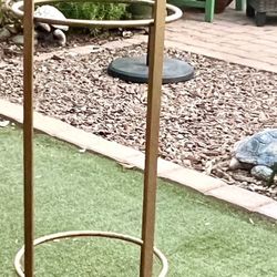 Wrought Iron Metal 54” Tall Round Rack Plant Pot Holder Stand - 3 Tier