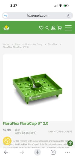 Flora Flex 6” caps for irrigation