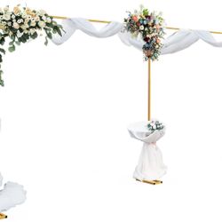 Backdrop Stand, 10x20 FT Heavy Duty Pipe and Drape Stand, Adjustable Gold Backdrop Stand for Wedding, Birthday Party, Photography, Photo Video Studio,
