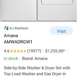 Washer And Electric Dryer
