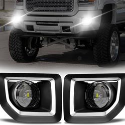 LED Fog Lights-For 2015-2019 GMC Sierra 2500HD/3500HD, Fog Light Assembly Replacement, Easy to Install,Waterproof,Exclude Fog Wiring Harness