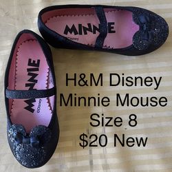 Girls Boots Black With Pink Flowers - Size 9