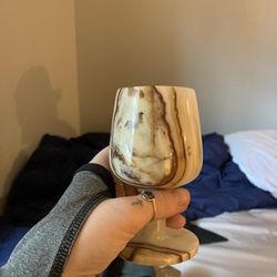 Onyx Marble Agate Stone Goblets