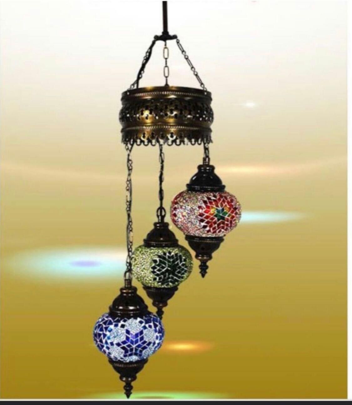 Turkish Ceiling Lamp 3 Globes