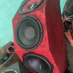 12 inch subwoofer with three speakers
