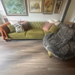 Velvet Sectional Sofa 