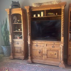 Rustic Mexican Style Entertainment Center 