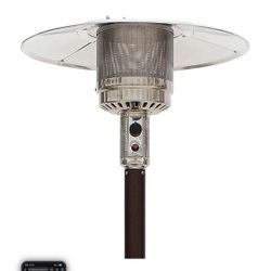Stand Up Patio Heater (Bronze) — Propane — Wheels — 87" Tall