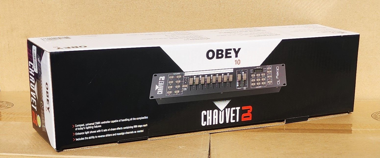 Chauvet DJ Obey 10 128 Channels DMX Lighting DJ Controller Obey10 Light Mixer Rackmount Chauvet 🚨 Payment Options Available 🚨 No Credit Needed 🚨