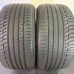 V754  325 40 22 114Y  Continental  PremiumContact 6 - 2 Used Tires 70%-80% Life 