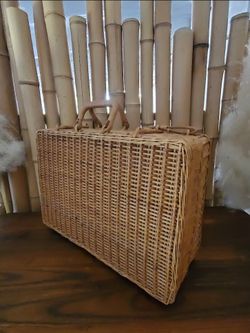 Vintage Wicker Suitcase