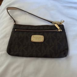 Michael Kors Brown Wristlet