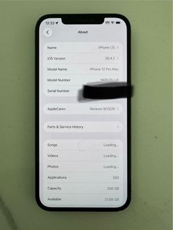 iPhone 12pro max 256gb