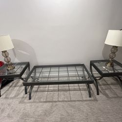 End Table Set With Lamps