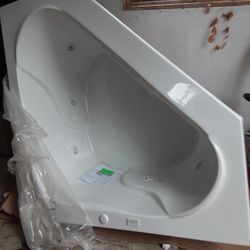 Cayman 2 - Model 27 - 54 x 54 Corner Whirlpool Drop-in Tub - White