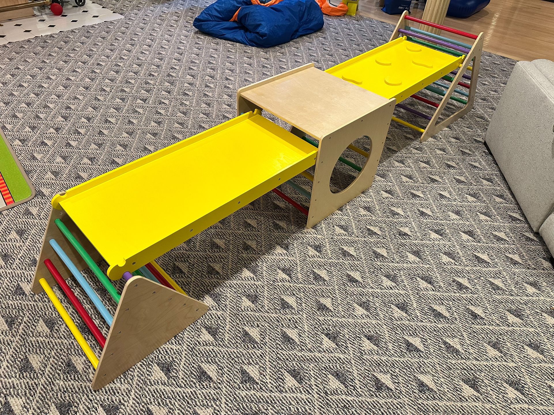 Toddle Indoor Wood Climbing Playset Pikler Set