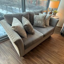 Matching Grey Sofa And Loveseat