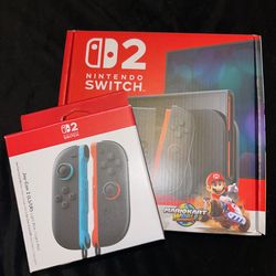 Nintendo Switch 2 Mario Kart Bundle + Bonus Controllers