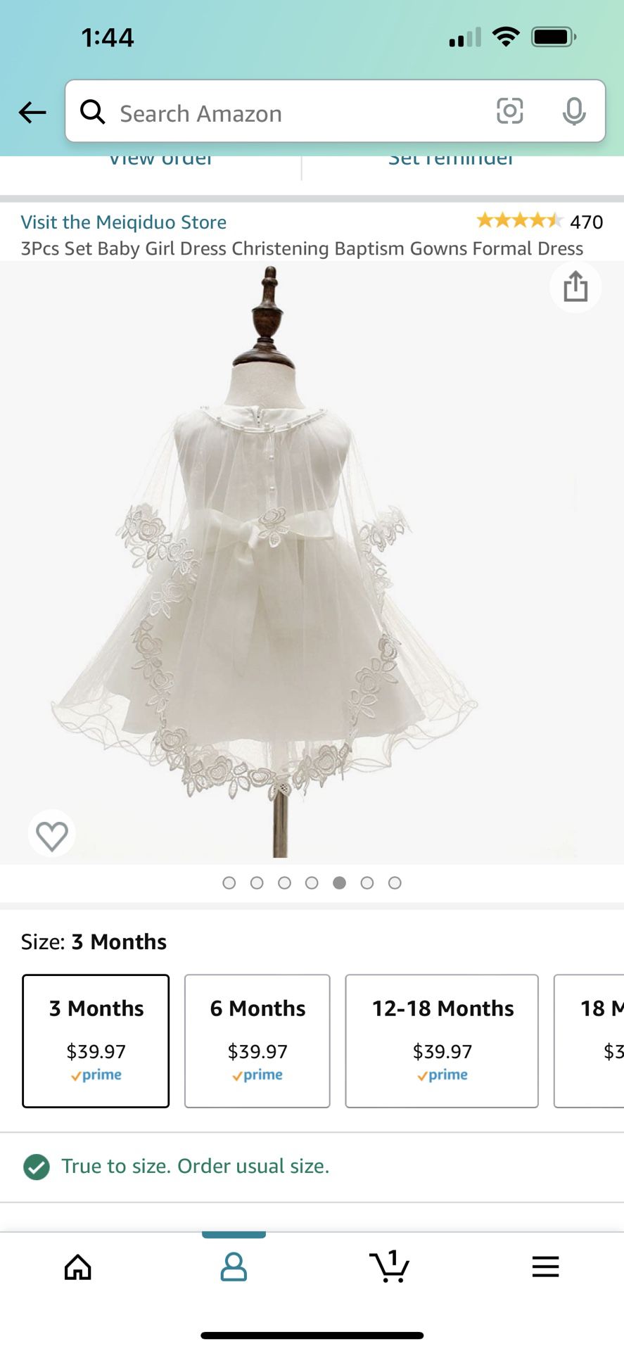 Brand New Baptism Dress. Never Used. $35 . Size 3 Months 