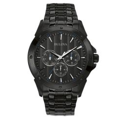 Bulova Men's Black Ion-Plated Stainless Steel  98C121