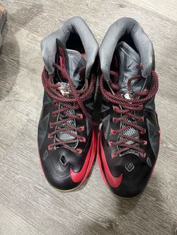 NIKE LEBRON SPORT PACK PRESSURE MEN BLACK/RED#542244-001 SIZE 12