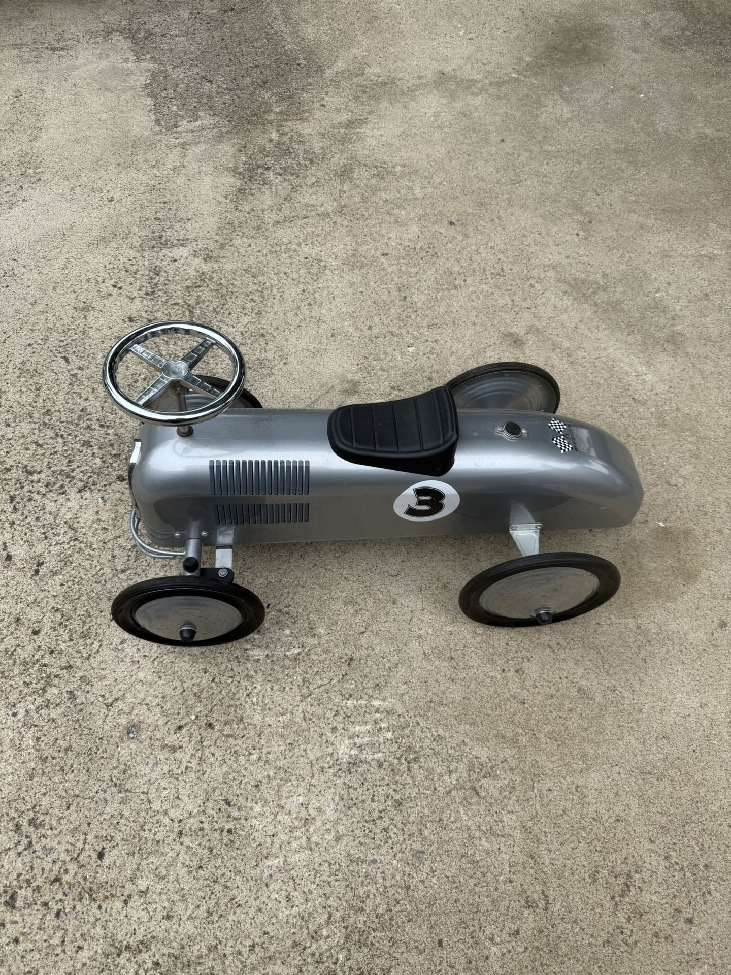 Kids, Silver Race Car Ride On
