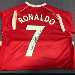 Cristiano Ronaldo Signed Manchester United Jersey W/ Icons COA 