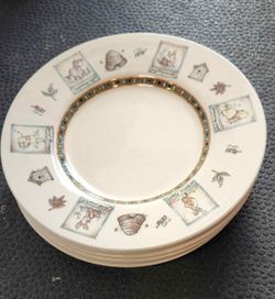 Disney 100 Acre Woods Stoneware Winnie the Pooh Motif 11" Dinner Plate/Plates Set